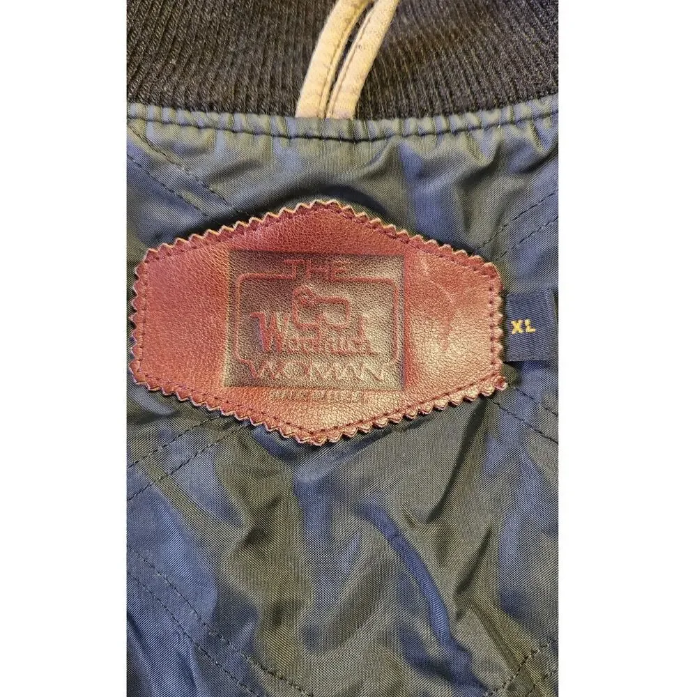 Vintage Woolrich Wool Mohair Red Tartan Plaid Bomber Jacket Coat USA Women XL - Picture 6 of 9